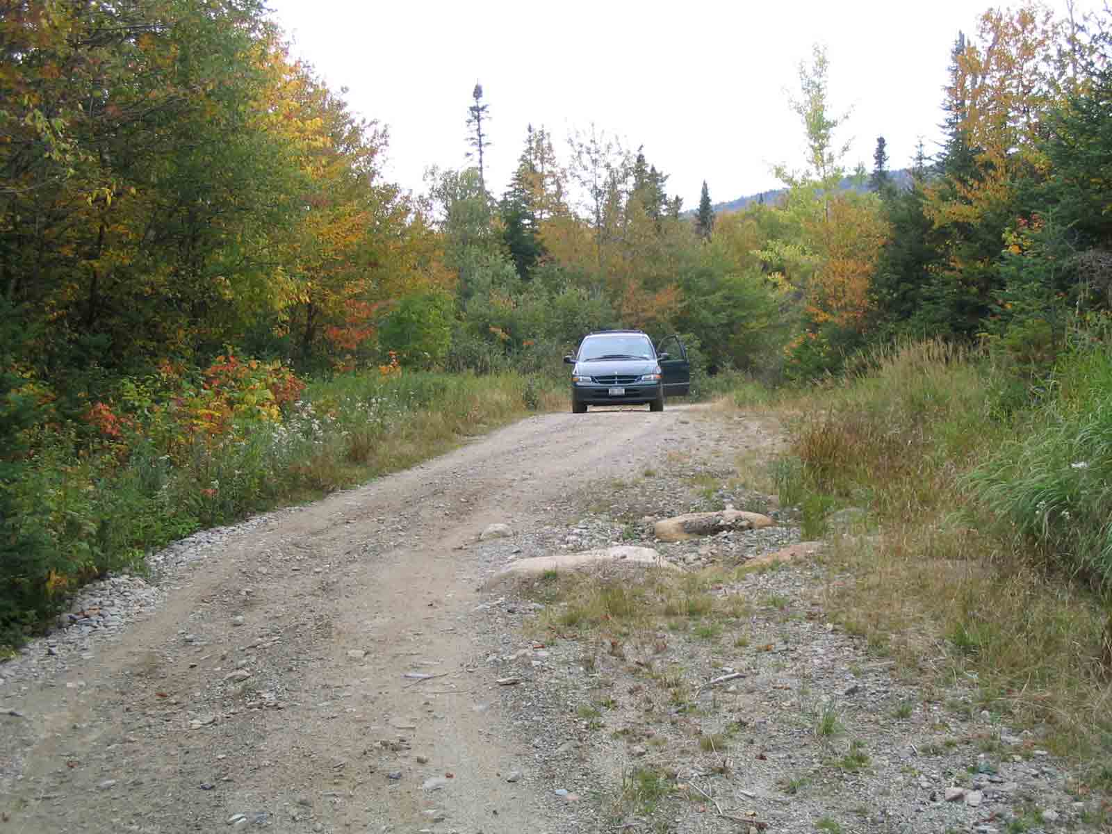 16.8 MM. Here is my Dodge Caravan negotiating the infamous Perham Stream Logging Road. This is probably the roughest approach road used to access the Apalachian Trail anywhere in its course from Georgia to Maine.  Courtesy askus3@optonline.net